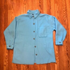 Obermeyer Women’s Large Baby Blue Button-Up Sweater